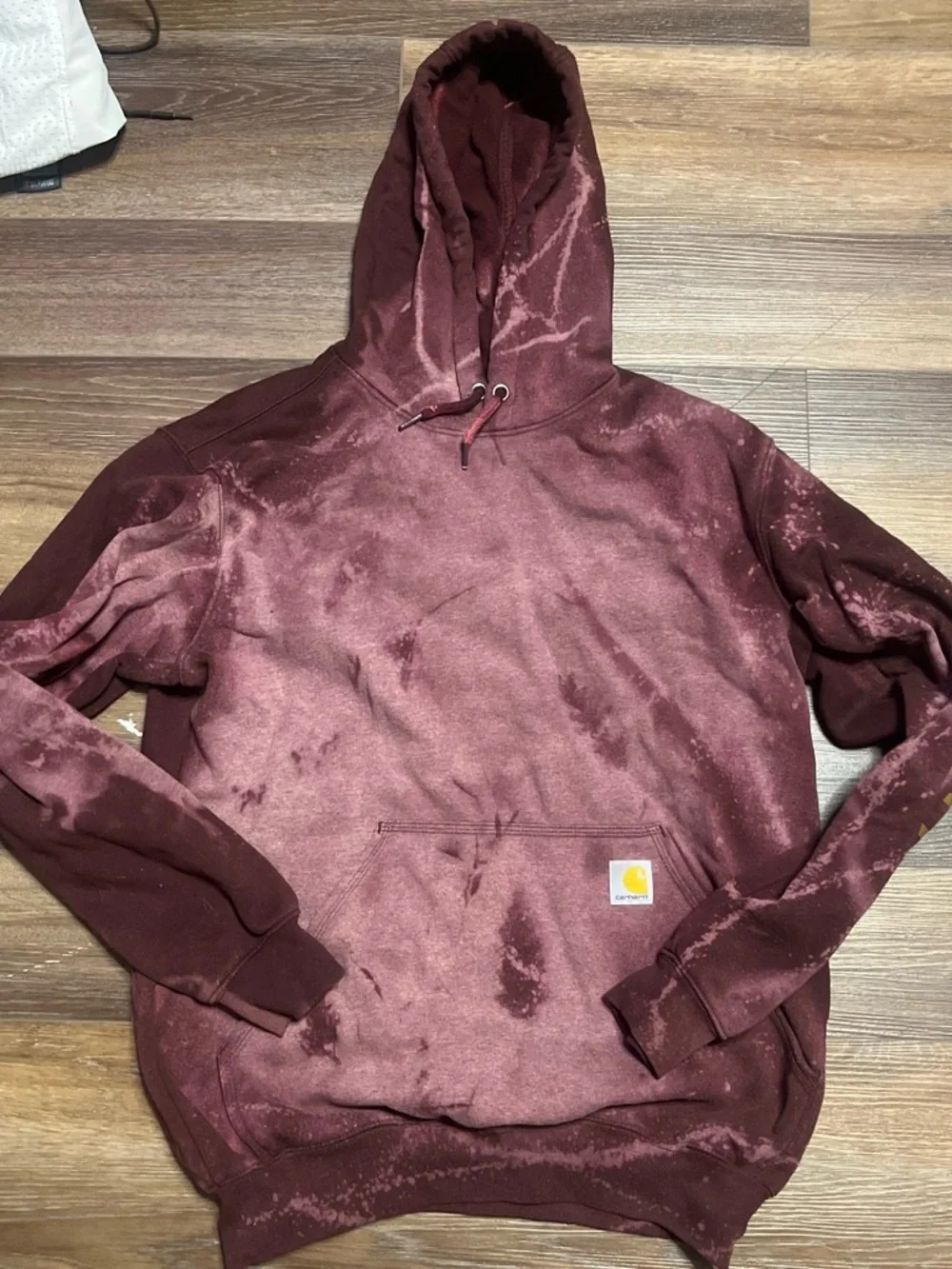 Carhartt Maroon Hooded Sweatshirt - Loose Fit